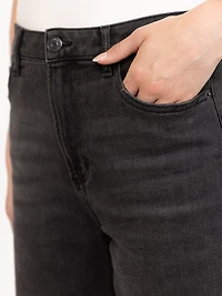 Women's High Rise Black Wide Leg Jeans