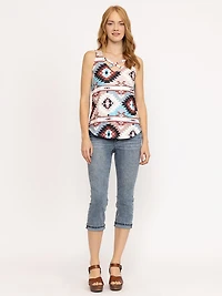 Women's Geometric Criss Cross Tank