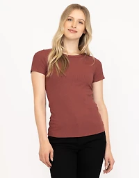 Women's Crew Neck Rib Tee