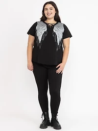Women's Wing Lace Up Tee