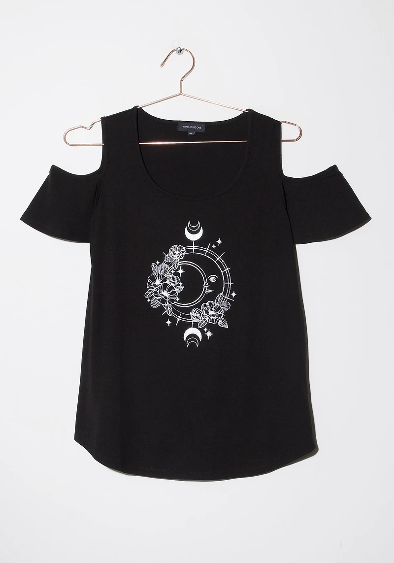 Women's Celestial Cold Shoulder Tee
