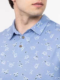 Men's Performance Printed Polo Tee