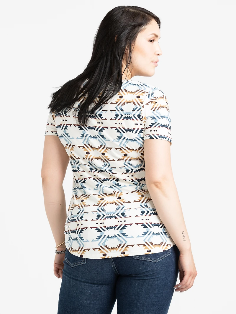 Women's Geometric Scoop Neck Tee