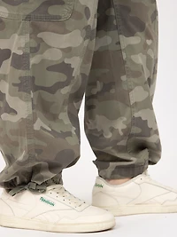 Women's Plus 2 Button Camo Baggy Cargo Pants