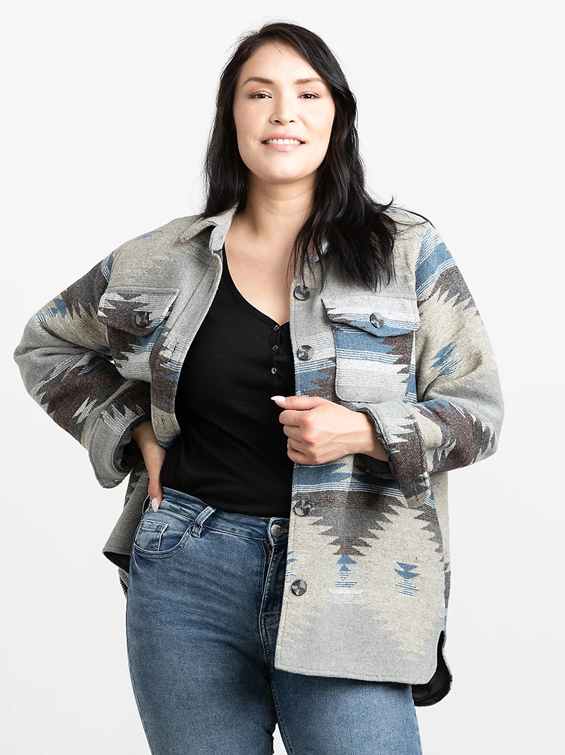 Women's Geometric Shacket