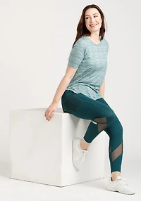 Women's Space Dye Print Active Tee