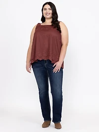 Women's Mesh Overlay Tank