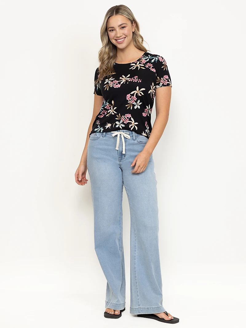 Women's Tropical Crew Neck Tee