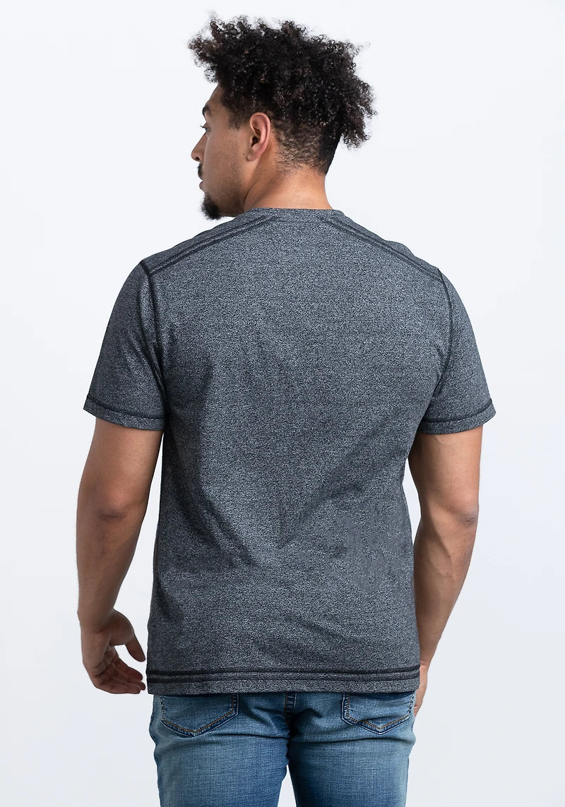 Men's Colour Block Henley Tee