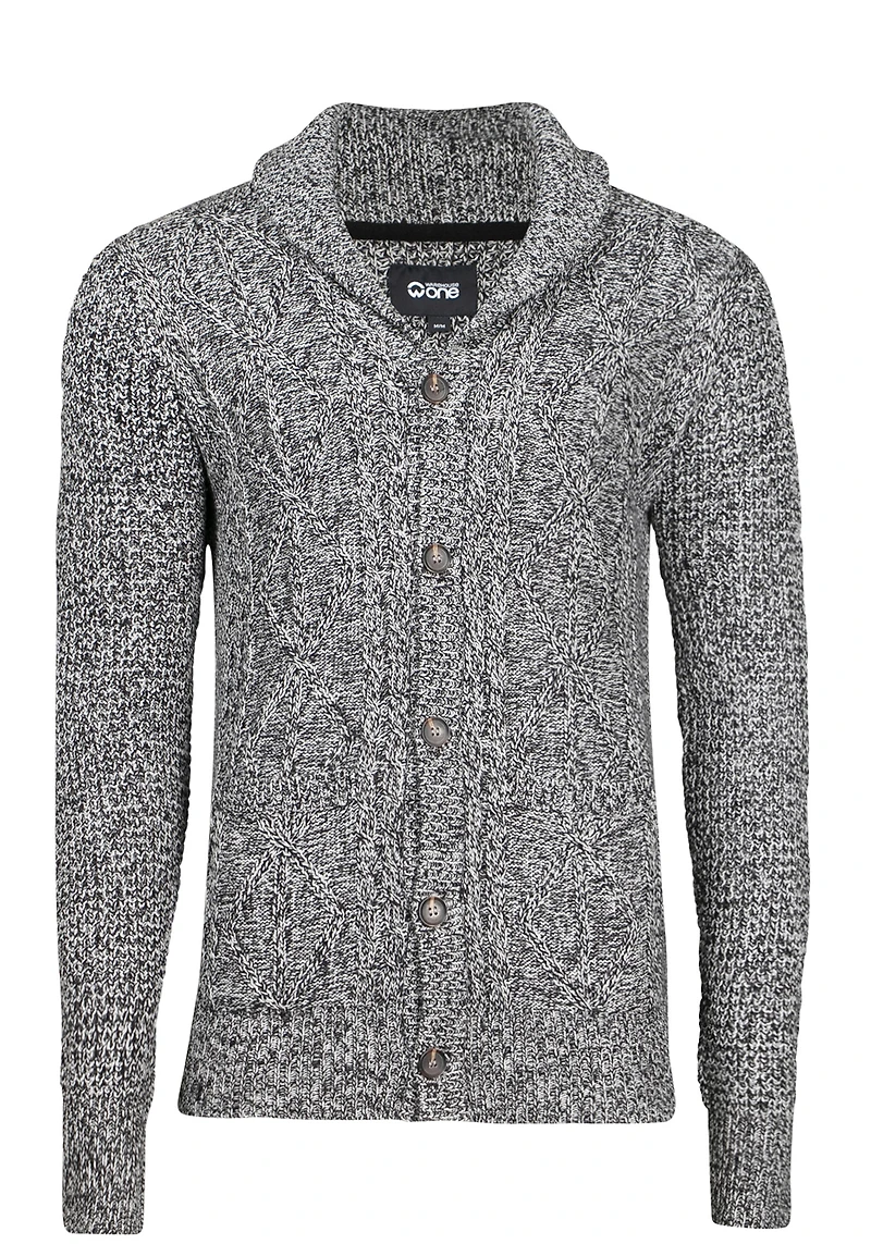 Men's Marled Cardigan Sweater