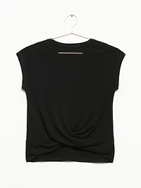 Women's Rib Twist Front Tee