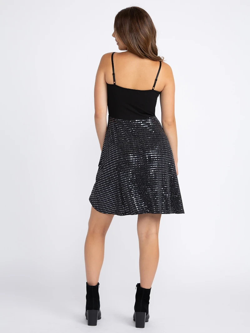 Women's shimmer Skirt Strappy Dress