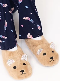 Women's Brown Bear Slippers