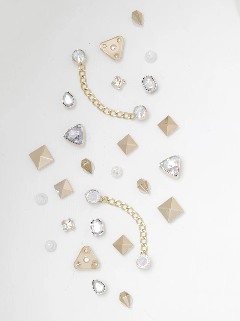 24 pack Gems & Chains Shoe Charms