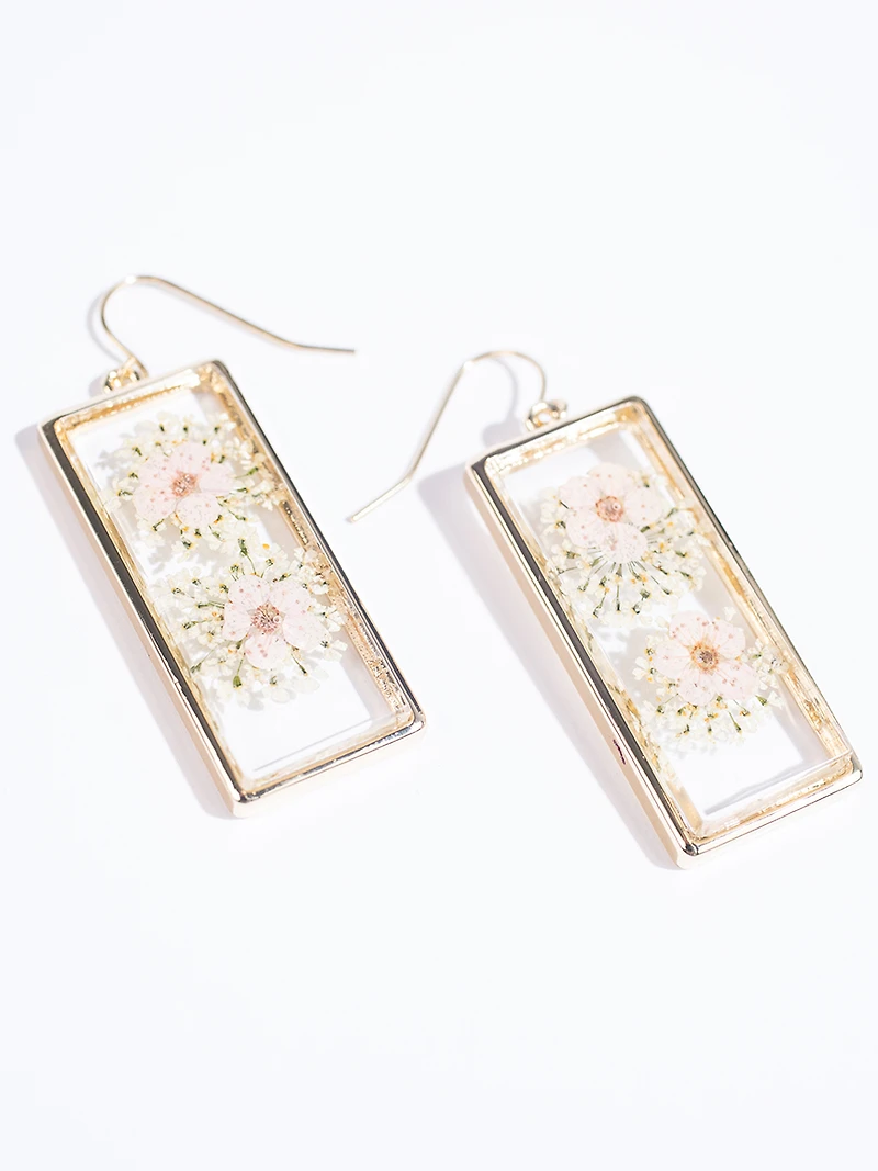 Women's Pressed Flower Earrings