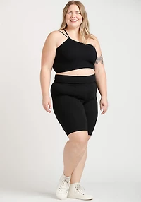 Rib Knit One Shoulder Bralette