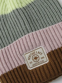 Pastel Stripe Cuff Beanie