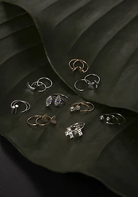Women's Half Hoop Trend Multi Earrings