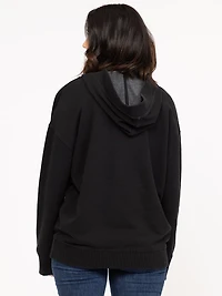 Women's V Neck Pop Hoodie