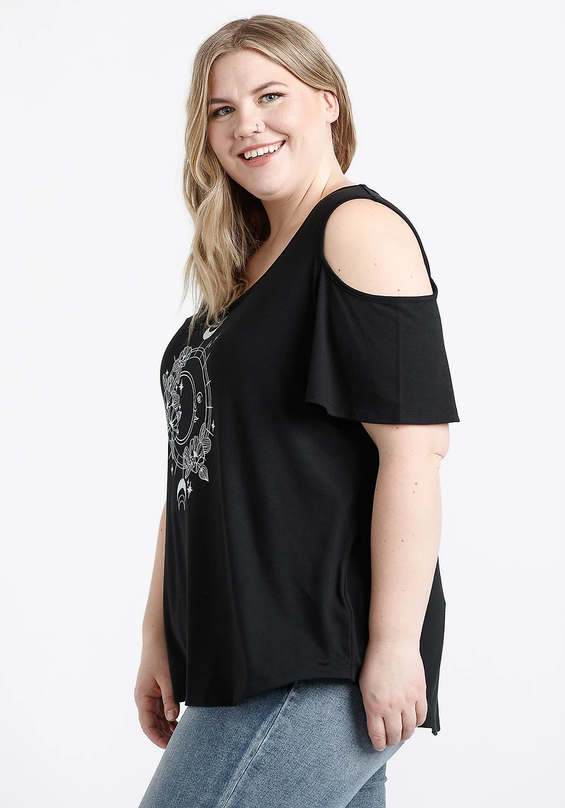 Women's Celestial Cold Shoulder Tee