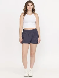 Women's Ruched Hybrid 2-in-1 Shorts