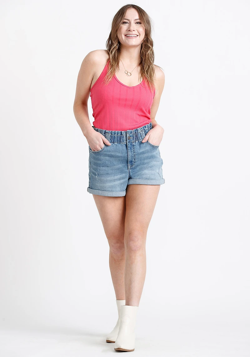 Women's Ribbed Halter Tank