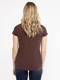 Women's Studded V Neck Tee