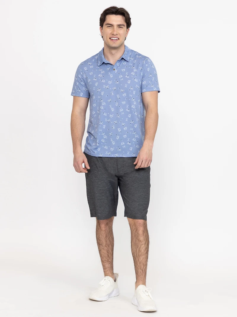 Men's Performance Printed Polo Tee