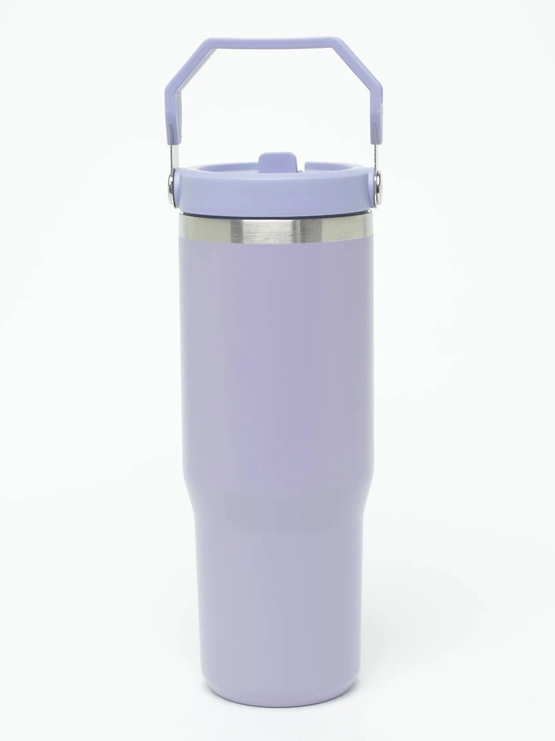 Flip Straw Metal Bottle