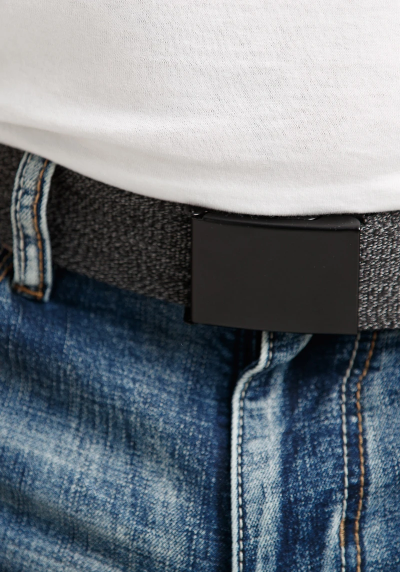 Black Mix Webbed Belt