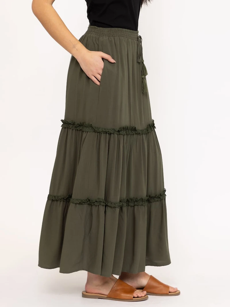 Women's Tiered Maxi Skirt