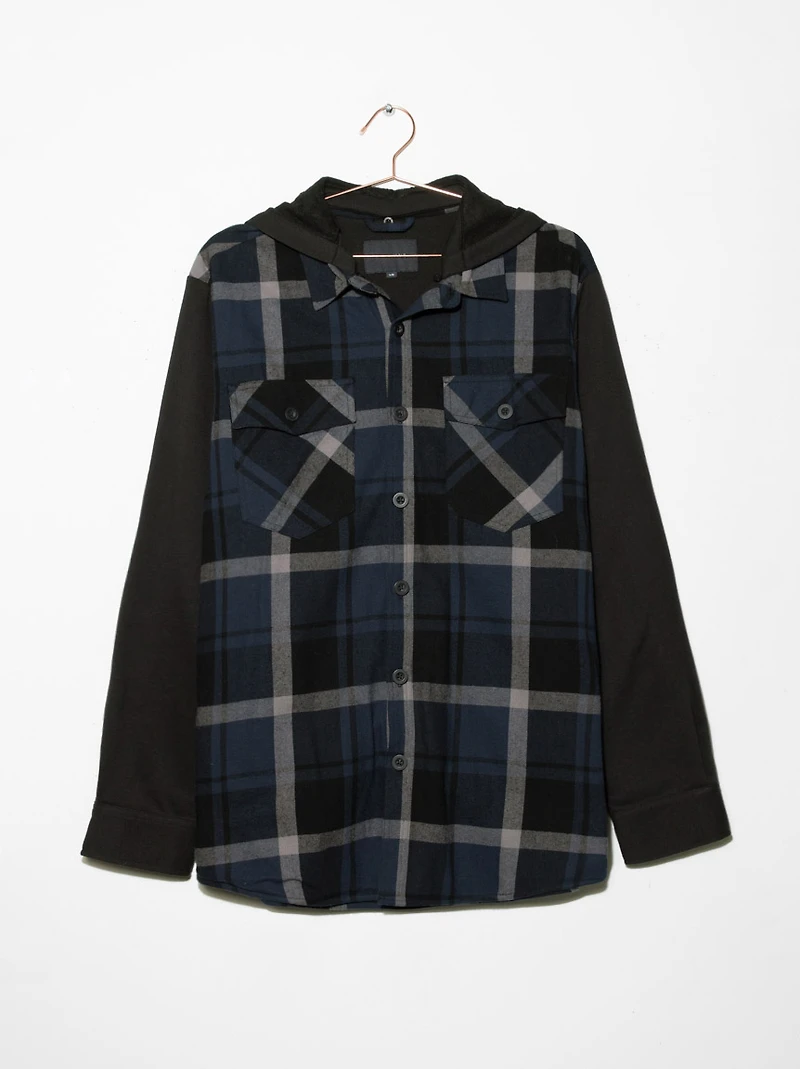 Men's Plaid Flannel Shirt Jacket