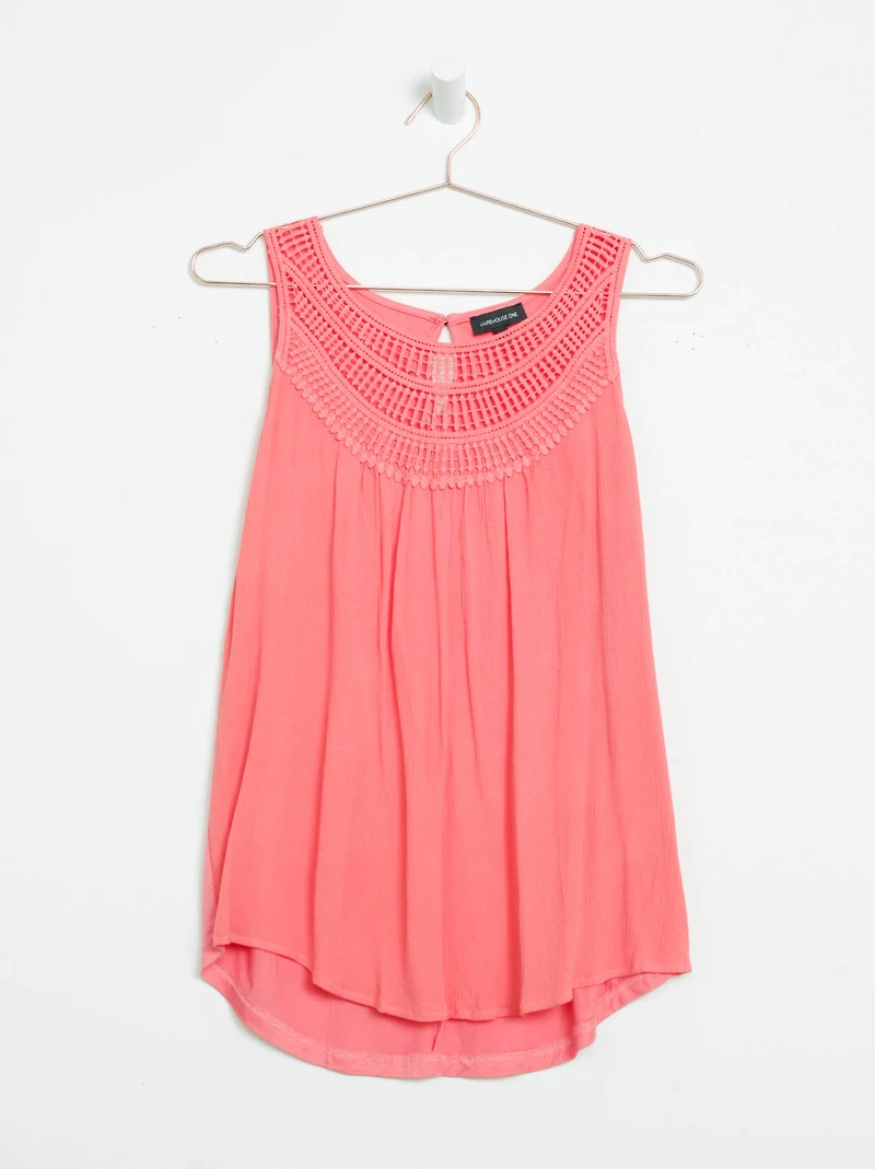 Women's Crochet Neck Tank