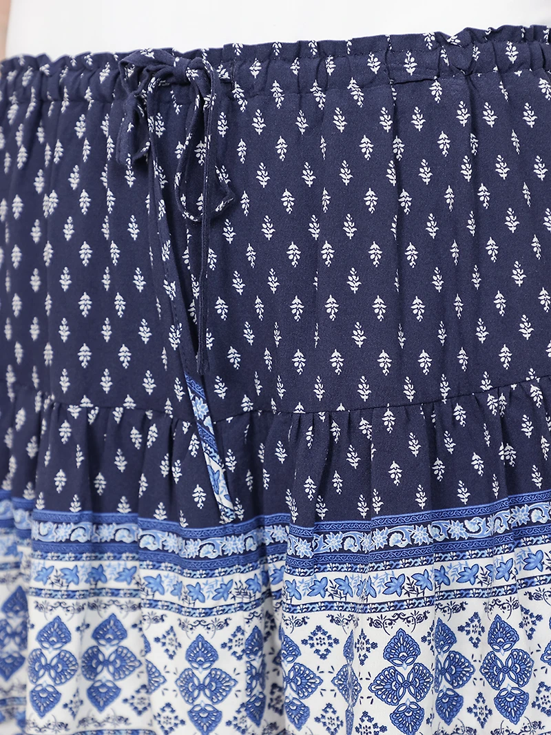 Women's Border Print Mini Skort
