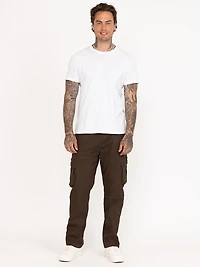 DNM WORKS Men's Brown Cargo Sneaker Pant