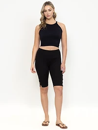 Women's Side Button Bike Short