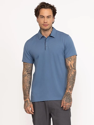 Men's Active Textured Polo Tee