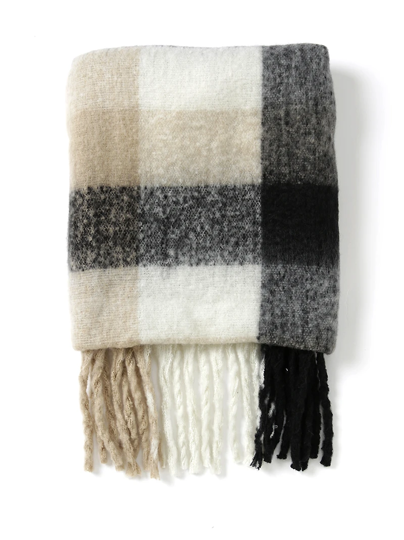 Women's Plaid Blanket Scarf