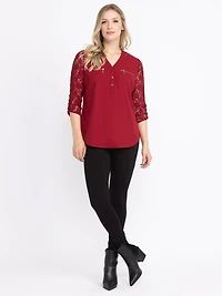 Women's Lace Sleeve Blouse