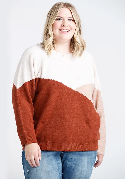 Women's Chevron Colourblock Sweater