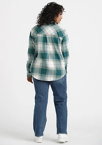 Women's Boyfriend Flannel Plaid Shirt