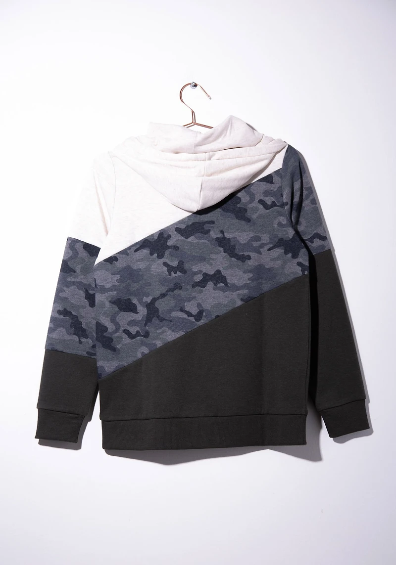 Women's Camo Colour Block Hoodie