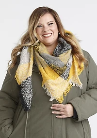 Women's Colour Block Blanket Scarf