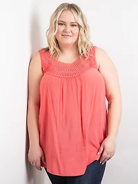 Women's Crochet Neck Tank