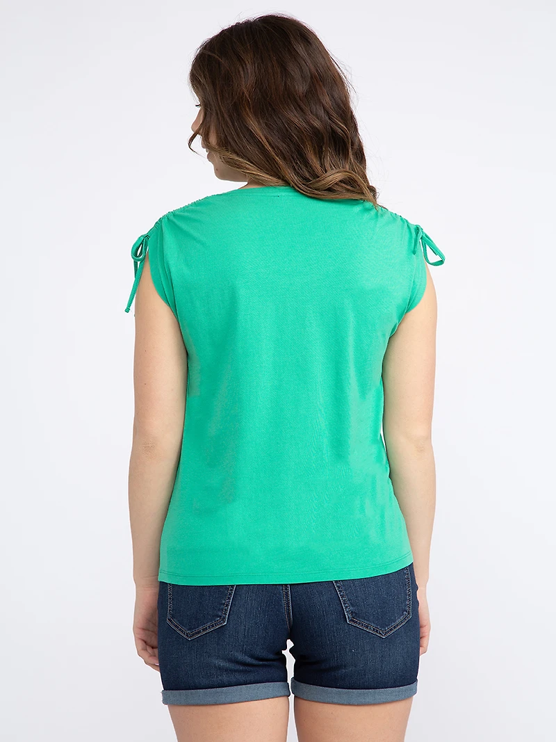 Women's Cap Sleeve Tee with Ties