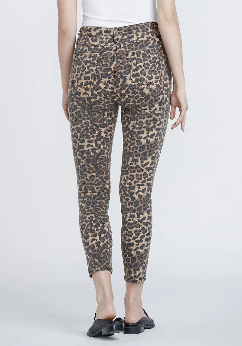 Women's Leopard Print Ankle Skinny Pant