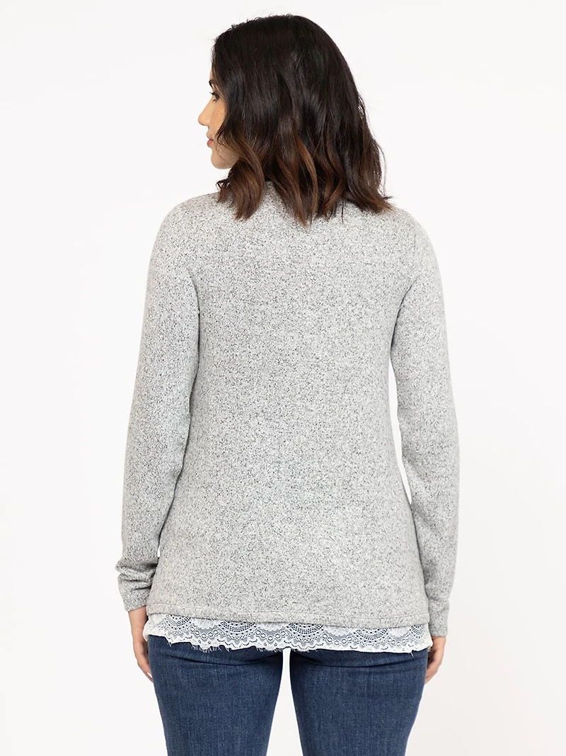 Women's Lace Botton Top