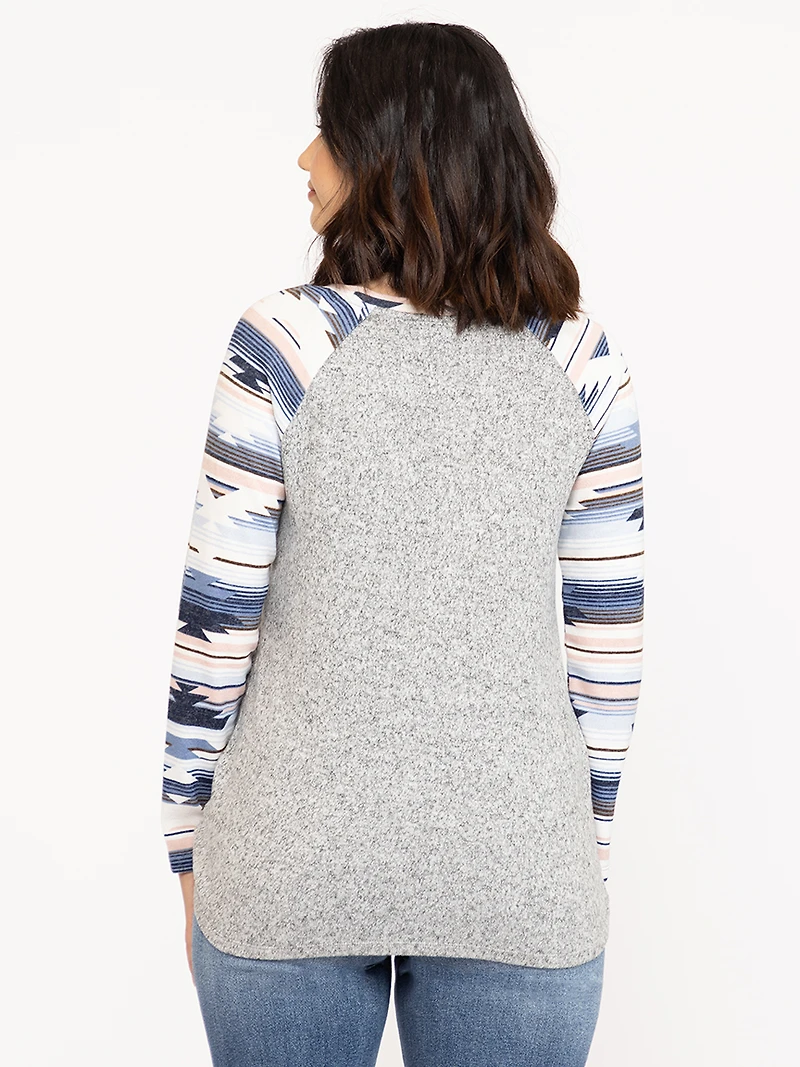 Women's Geo Twist Hem Top