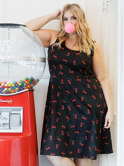 Women's Cherry Skater Dress