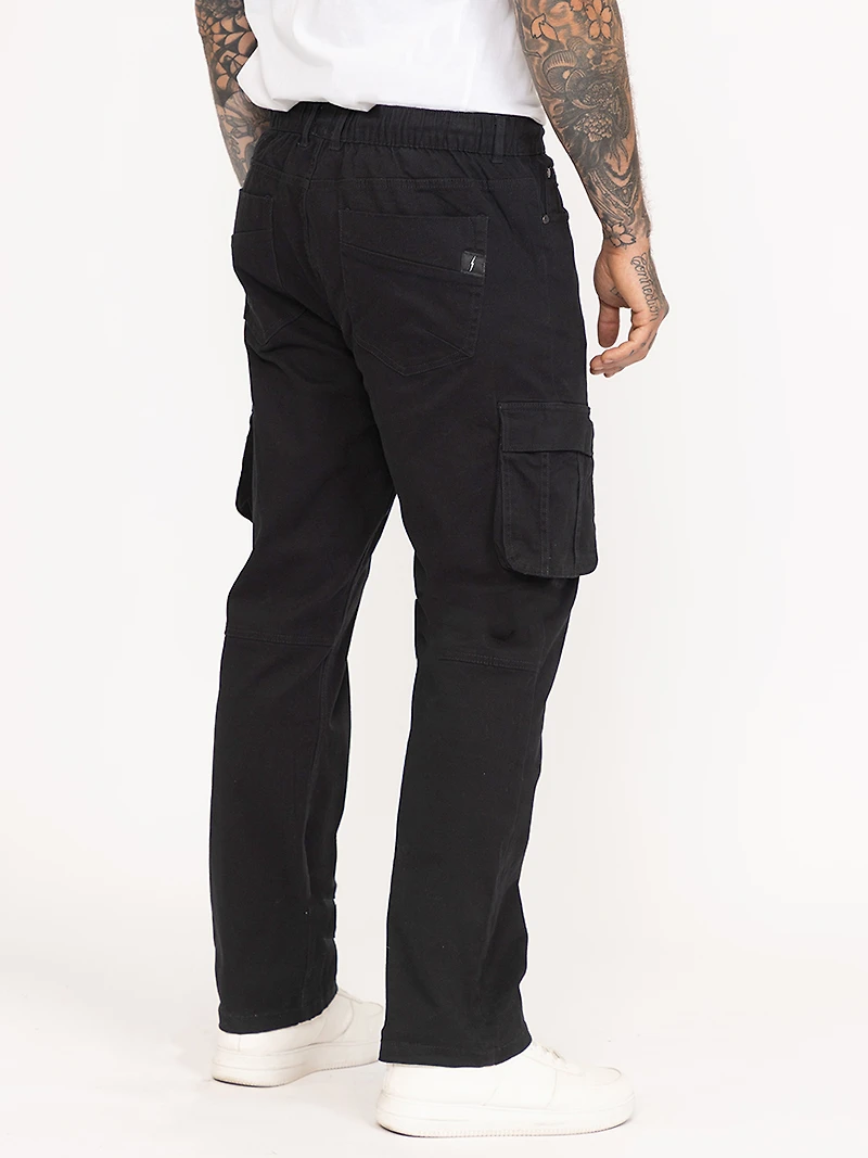 DNM WORKS Men's Black Cargo Sneaker Pant